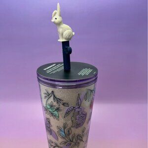 NEW! STARBUCKS 2024 Spring Spot Easter Venti Bunny Silicone Straw Tumbler
